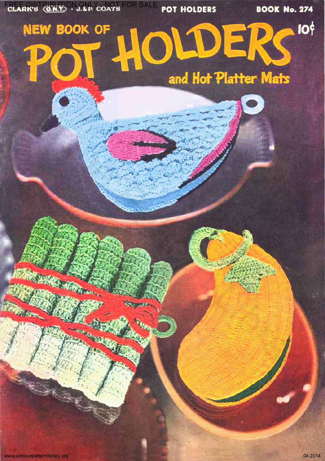 B-JA120 New Book of Pot Holders and Hot Platter Mats, Book No. 274