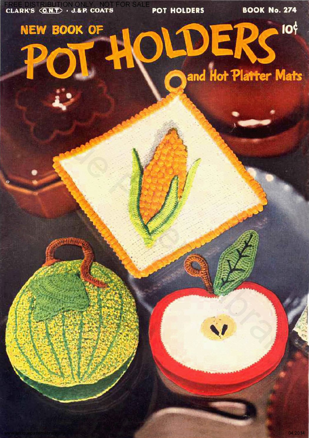 B-JA120 New Book of Pot Holders and Hot Platter Mats, Book No. 274