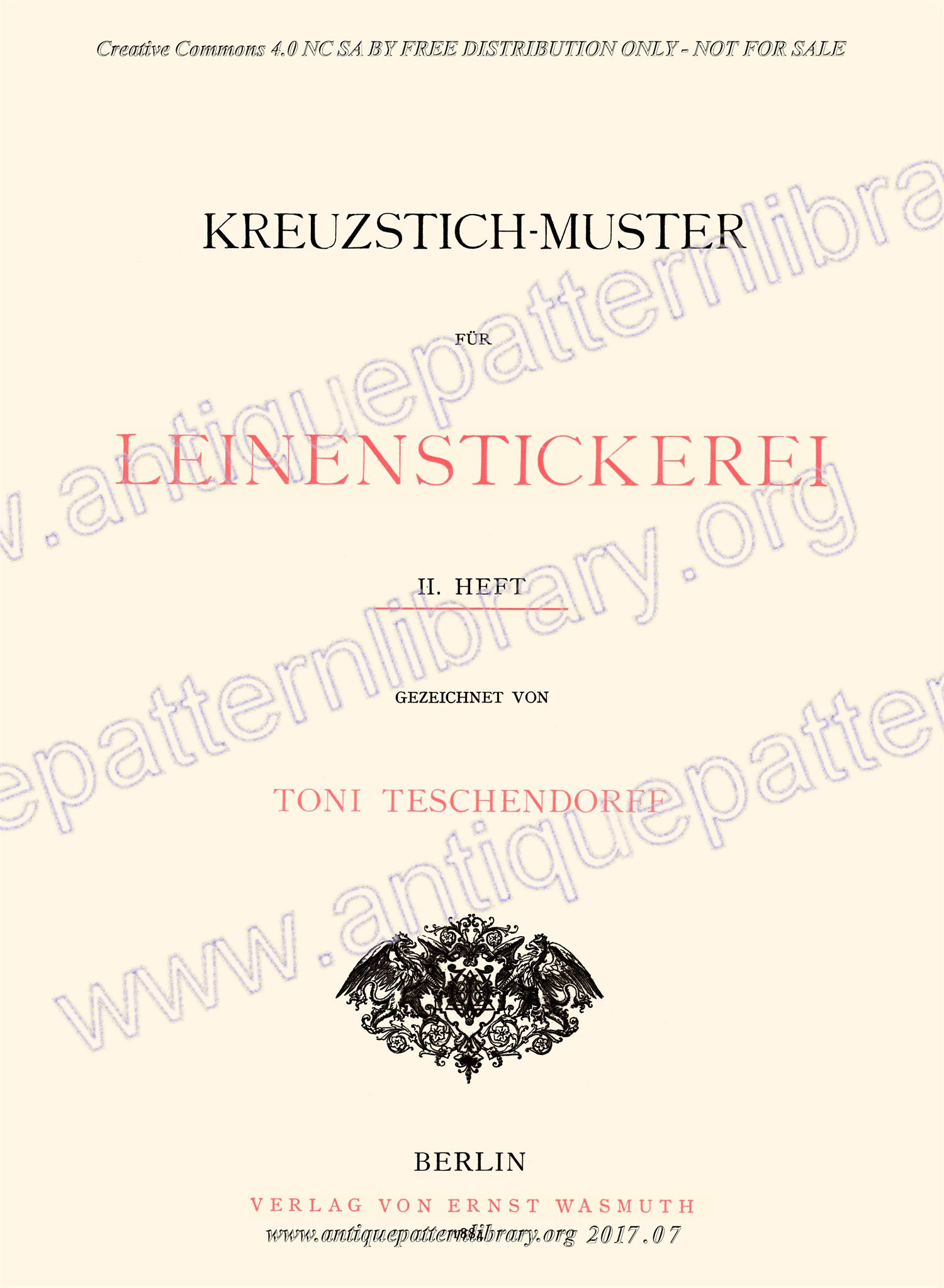 H-RM030 Kreuzstich-Muster fur Leinenstickerei